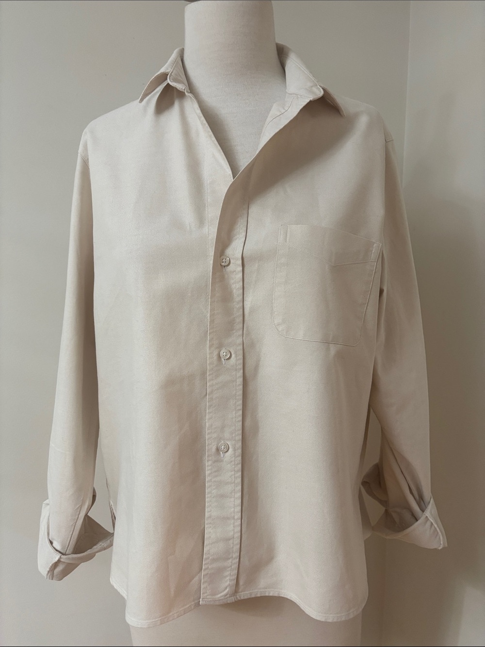 Frank & Eileen Beige Button-Down Shirt M - Picture 2 of 7